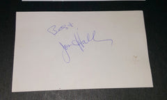 ADVENTURE MOVIE LEADING MAN JON HALL HAND SIGNED CARD AND NICE 5X7" PRINT D.1979