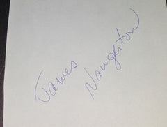 ACTOR JAMES NAUGHTON HAND SIGNED PAGE AND NICE 5X7' PRINT