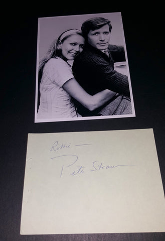 ACTOR PETER STRAUSS HAND SIGNED PAGE AND NICE 5X7" "RICH MAN POOR MAN" PRINT