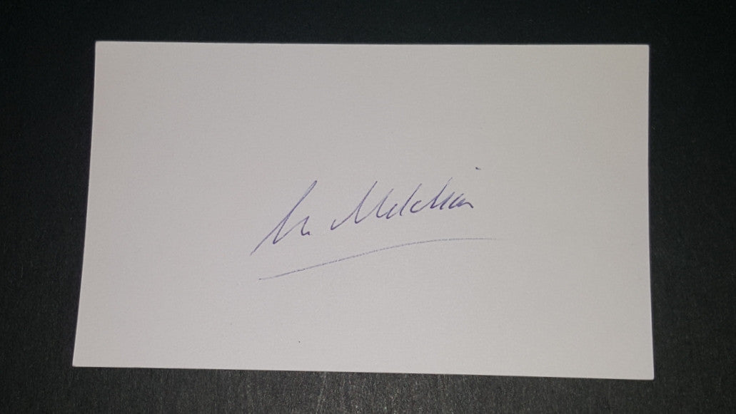 SCI FI AUTHOR DIRECTOR IB MELCHIOR HAND SIGNED INDEX CARD D.2015