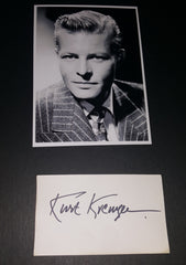 LEGENDARY GERMAN ACTOR KURT KREUGER HAND SIGNED CARD AND NICE 5X7" PRINT D.2007