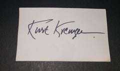 LEGENDARY GERMAN ACTOR KURT KREUGER HAND SIGNED CARD AND NICE 5X7" PRINT D.2007