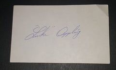 BASEBALL HOFER LUKE APPLING HAND SIGNED CARD AND NICE 4X6" PRINT D.1991