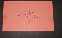 LOVELY ACTRESS SOFIA MILOS HAND SIGNED CARD AND NICE 5X7" PRINT