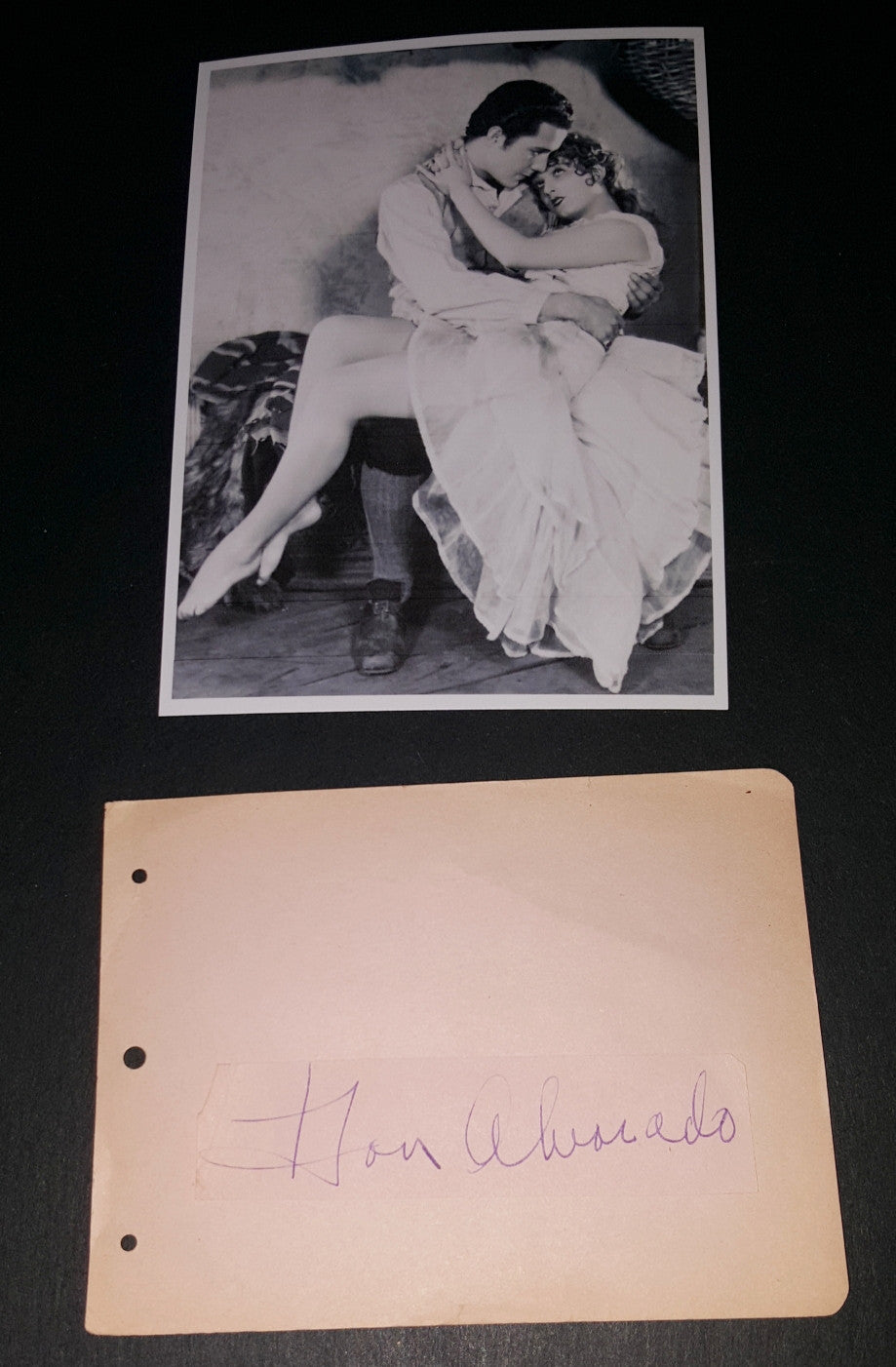 RARE EARLY SILENT LATIN LOVER ACTOR DON ALVARADO HAND SIGNED CUT & NICE 5X7" PRINT D.1967