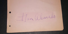 RARE EARLY SILENT LATIN LOVER ACTOR DON ALVARADO HAND SIGNED CUT & NICE 5X7" PRINT D.1967