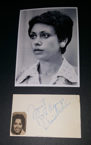 CIVIL RIGHTS ACTIVIST ACTRESS DENISE NICHOLAS HAND SIGNED CARD AND NICE 5X7" PRINT UNCOMMON AUTOGRAPH