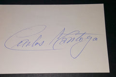 FLAMENCO GUITARIST CARLOS MONTOYA HAND SIGNED CARD AND NICE 5X7" PRINT D.1993