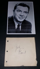 ACTOR JOHN BEAL HAND SIGNED PAGE AND NICE 5X7" PRINT D.1997