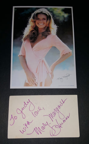 DAWSON CREEKS MOM MARY MARGARET HUMES HAND SIGNED CARD AND NICE 5X7" PRINT