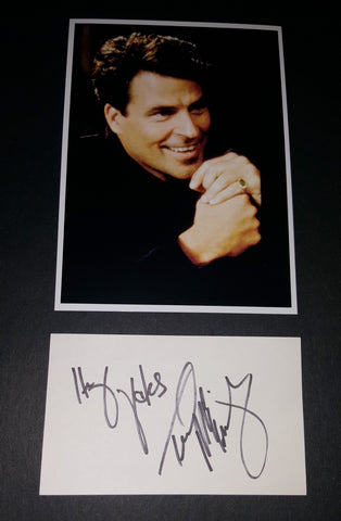 ACTOR TED MCGINLEY HAND SIGNED CARD AND NICE 5X7" PRINT