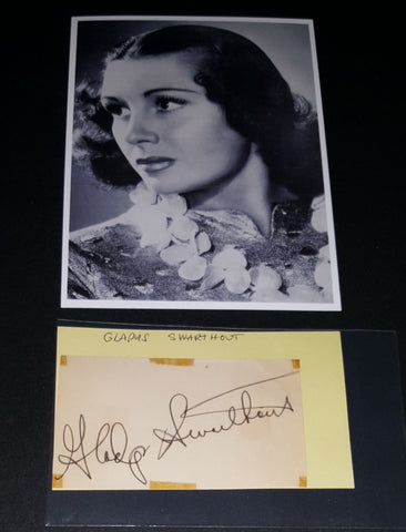 OPERA GREAT ACTRESS GLADYS SWARTHOUT HAND SIGNED CUT AND NICE 5X7" PRINT D.1969