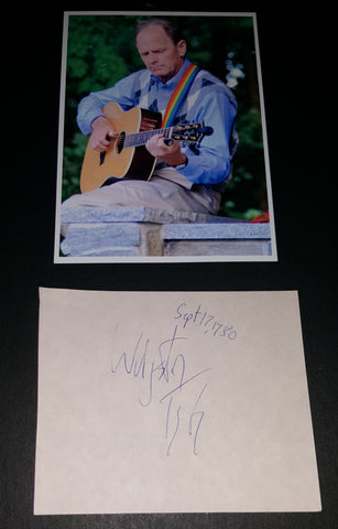 FOLK GREAT LIVINGSTON TAYLOR HAND SIGNED PAGE AND NICE 5X7' PRINT