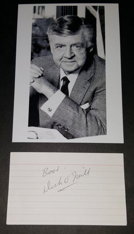 ACTOR DICK O'NEILL HAND SIGNED CARD AND NICE 5X7" PRINT D.1998