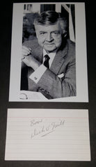 ACTOR DICK O'NEILL HAND SIGNED CARD AND NICE 5X7" PRINT D.1998