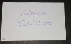 "THE WALTONS" ACTOR RALPH WAITE HAND SIGNED CARD AND NICE 5X7" PRINT D.2014