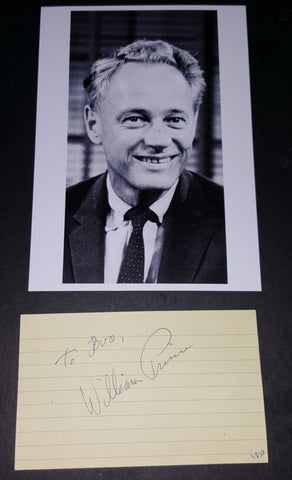 ACTOR WILLIAM PRINCE HAND SIGNED CARD AND NICE 5X7" PRINT D.1996