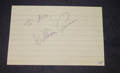 ACTOR WILLIAM PRINCE HAND SIGNED CARD AND NICE 5X7" PRINT D.1996