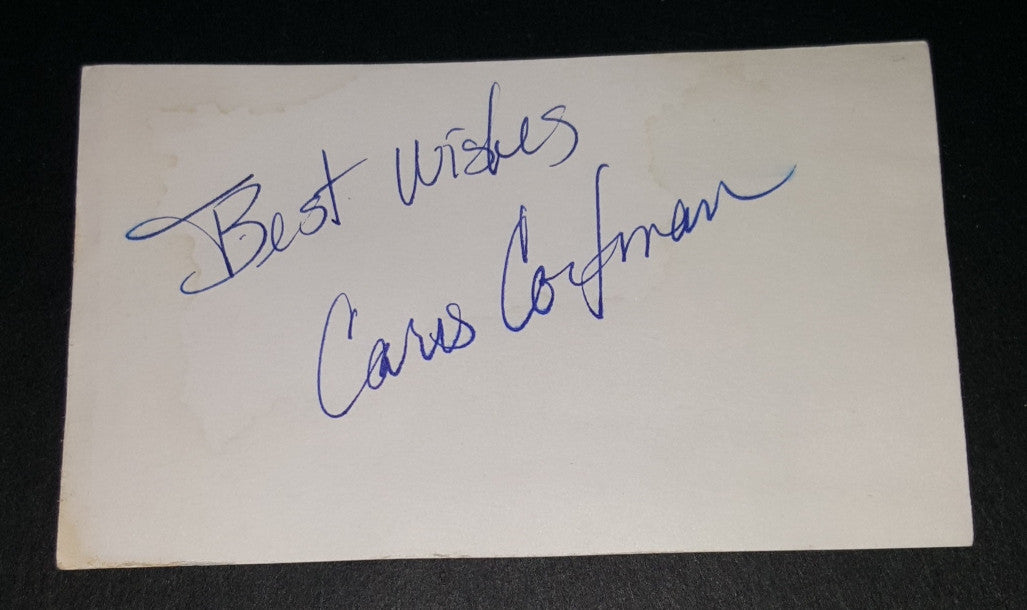 RARE AUTOGRAPH ACTRESS CARIS CORFMAN HAND SIGNED INDEX CARD D.2007 (ONLY 51)