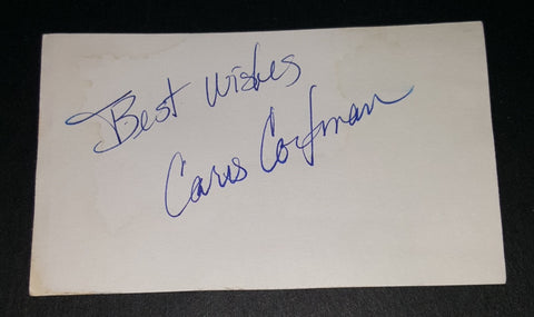 RARE AUTOGRAPH ACTRESS CARIS CORFMAN HAND SIGNED INDEX CARD D.2007 (ONLY 51)