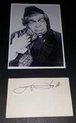 ITALIAN AMERICAN OPERATIC BASS EZIO FLAGELLO HAND SIGNED CARD AND NICE 5X7' PRINT D.2009