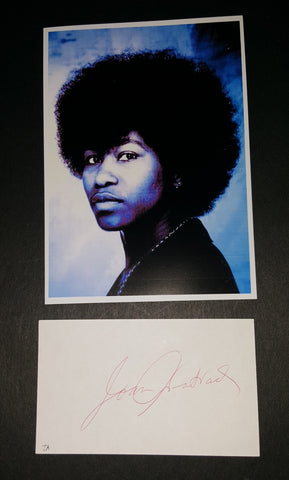 SINGER JOAN ARMATRADING HAND SIGNED CARD AND NICE 5X7" PRINT