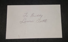 CHARACTER ACTRESS LURENE TUTTLE HAND SIGNED CARD AND NICE 5X7" PRINT D.1986