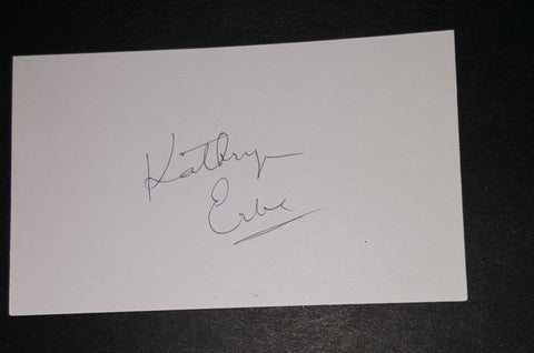 LAW & ORDER ACTRESS KATHRYN ERBE HAND SIGNED INDEX CARD