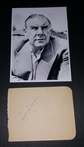 RARE ACTOR PAUL DOUGLAS HAND SIGNED PAGE AND NICE 5X7" PRINT D.1959