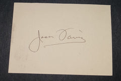 COMEDIC ACTRESS JOAN DAVIS HAND SIGNED CARD AND NICE 5X7" PRINT D.1961