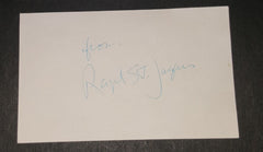 "RAWHIDE" STAR RAYMOND ST. JACQUES HAND SIGNED CARD AND NICE 5X7' PRINT D.1990