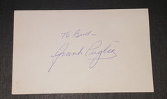 CHARACTER ACTOR FRANK PUGLIA HAND SIGNED CARD AND NICE 5X7" PRINT