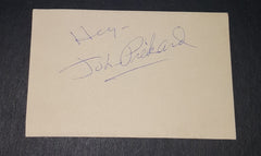 COWBOY CHARACTER ACTOR JOHN PICKARD HAND SIGNED CARD AND NICE 5X7" PRINT D.1993