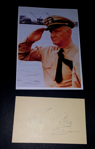 ACTOR TOM TULLY HAND SIGNED CARD AND NICE 5X7" PRINT D.1982