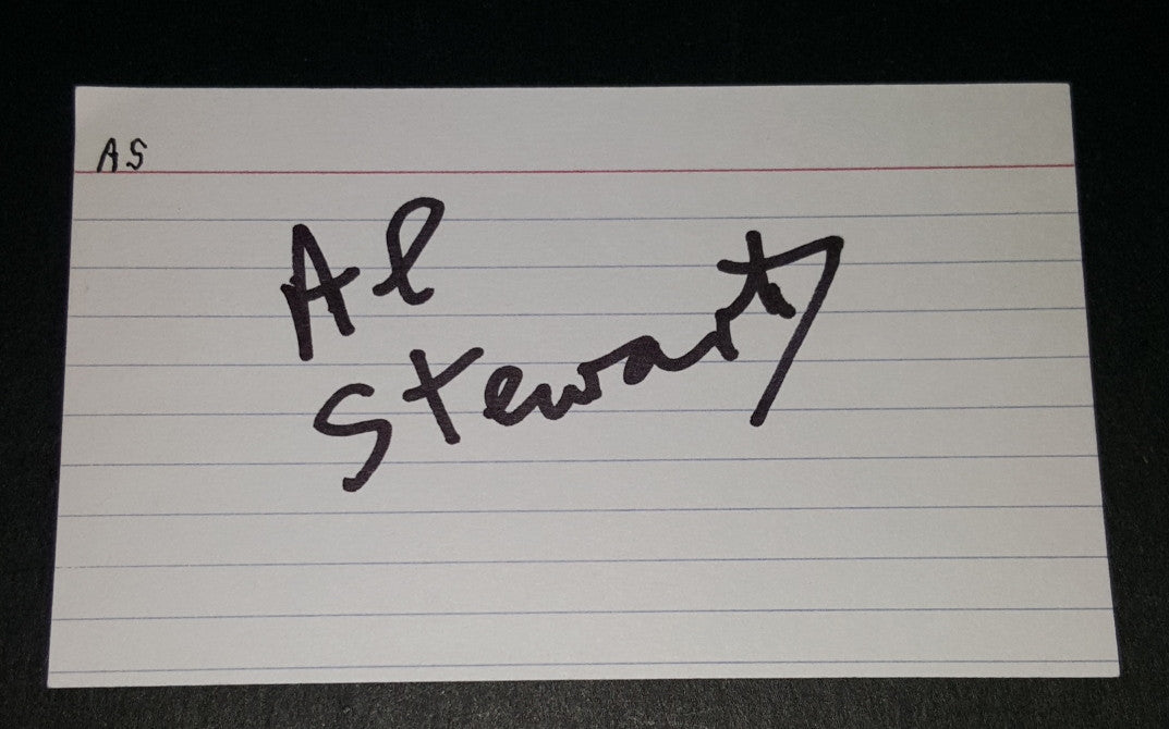 "YEAR OF THE CAT" SINGER AL STEWART HAND SIGNED CARD