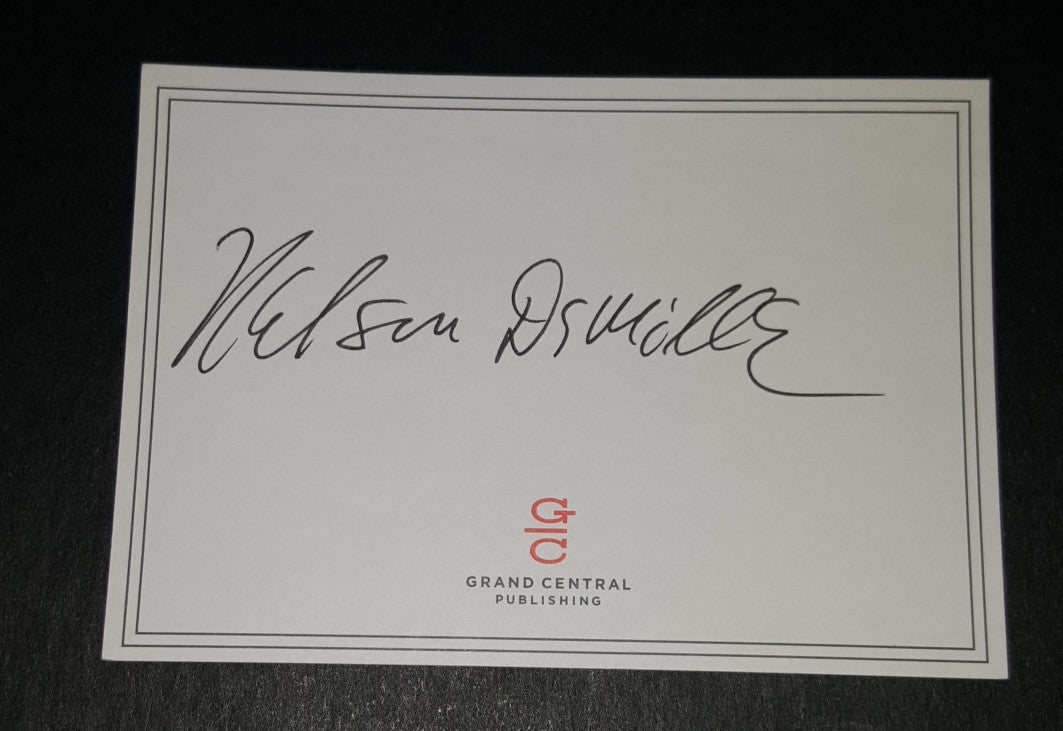 AUTHOR NELSON DEMILLE HAND SIGNED BOOKPLATE