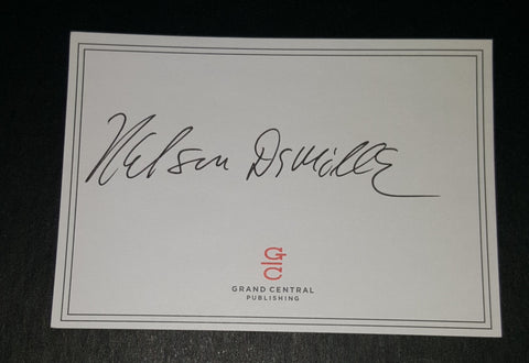 AUTHOR NELSON DEMILLE HAND SIGNED BOOKPLATE