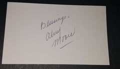 ACTOR ALVY MOORE HAND SIGNED CARD AND NICE 5X7" PRINT D.1997