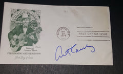 ACTOR ART CARNEY HAND SIGNED FIRST DAY COVER AND NICE 5X7" BATMAN TV SHOW PRINT D.2003