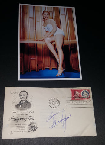 ACTRESS SHIRLEY JONES HAND SIGNED FDC AND NICE 5X7" PRINT