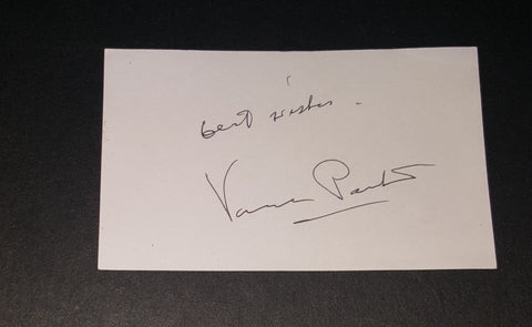 JOURNALIST AUTHOR VANCE PACKARD HAND SIGNED CARD D.1996