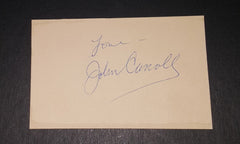 ACTOR JOHN CARROLL HAND SIGNED CARD AND NICE 5X7" PRINT D.1979