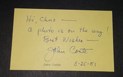 ACTOR JOHN CONTE HAND SIGNED CARD AND NICE 5X7" PRINT D.2006