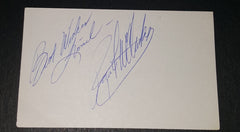 LEGENDARY RACE CAR DRIVER ROGER MCCLUSKEY HAND SIGNED CARD AND NICE 5X7" PRINT D.1993