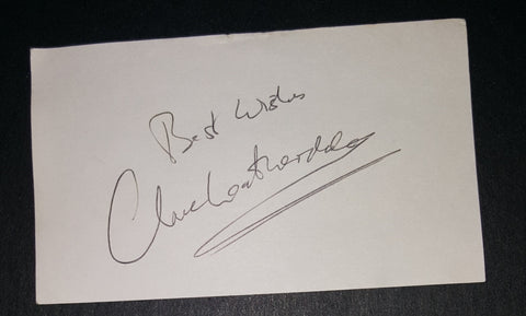 DRACULA EXPERT AUTHOR CLIVE LEATHERDALE HAND SIGNED INDEX CARD