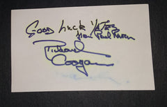 ACTOR RICHARD COOGAN HAND SIGNED CARD AND NICE 5X7" "CAPTAIN VIDEO' PRINT D.2014