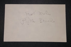 ACTRESS PHYLLIS BROOKS HAND SIGNED CARD AND NICE 5X7" PRINT D.1995