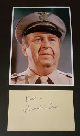 ACTOR HOWARD DE SILVA HAND SIGNED CARD AND NICE 5X7" PRINT D.1986