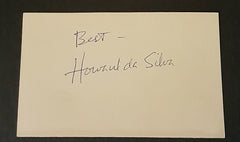 ACTOR HOWARD DE SILVA HAND SIGNED CARD AND NICE 5X7" PRINT D.1986