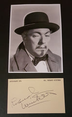 ACTOR ROLAND WINTERS HAND SIGNED CARD AND NICE 5X7" "CHARLIE CHAN" PRINT D.1989